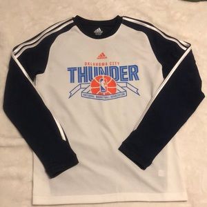 ❗️6 for $20❗️ Adidas OKC Thunder Striped Shirt